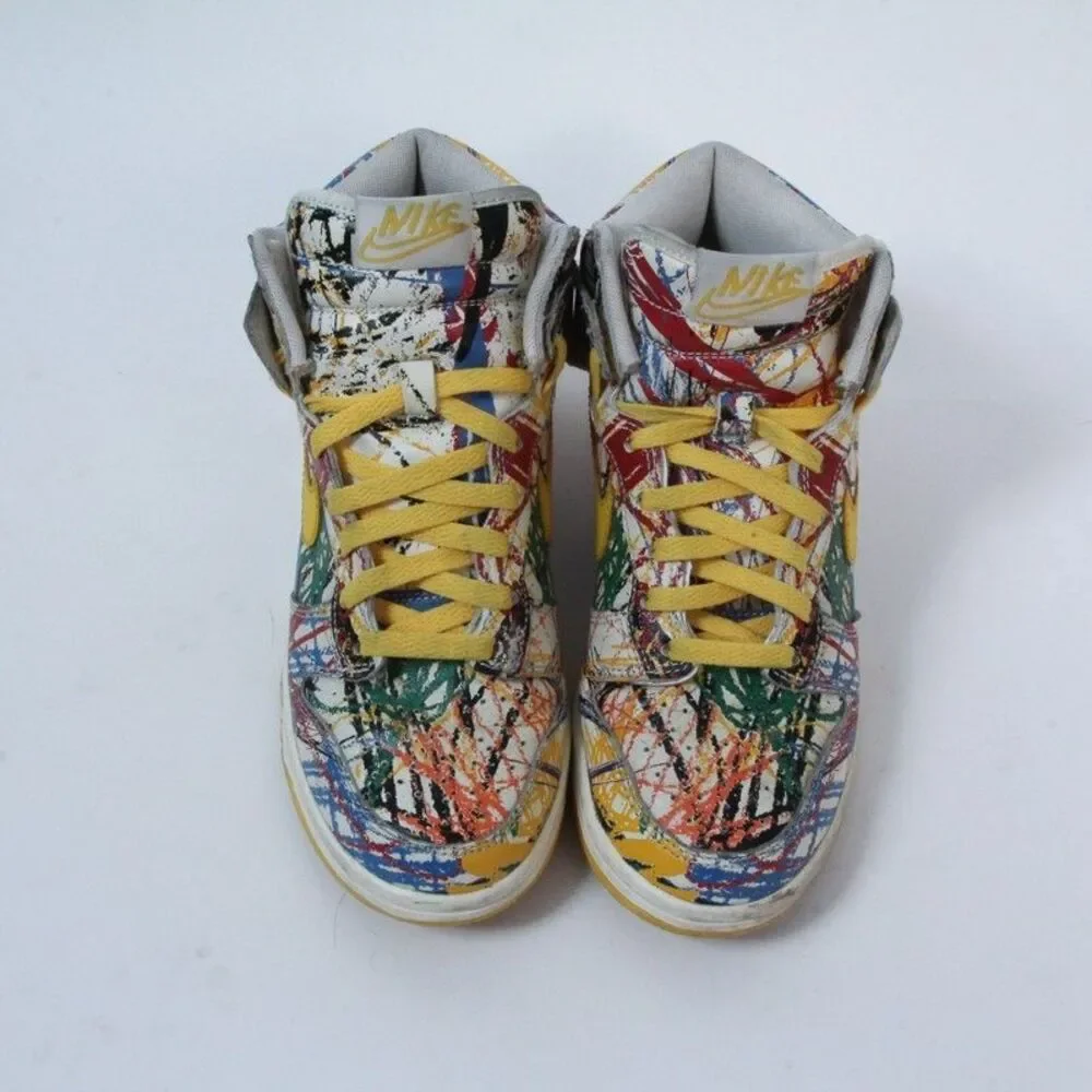 Nike Dunk High Premium GS Scribble Varsity Maize 728443-100 Size 5.5Y Youth
